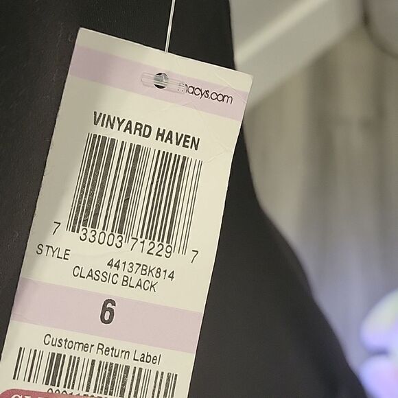 CHARTER CLUB dress, Salid black, size 6 - Picture 3 of 7